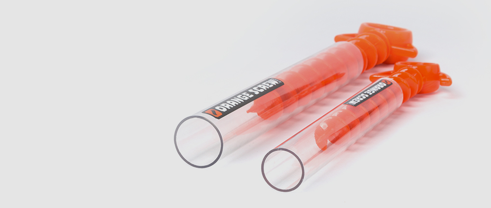 Clear Plastic Tubing Orange Screw