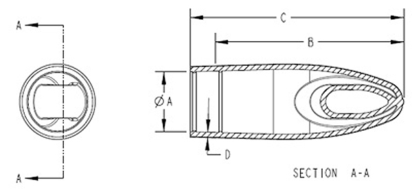 Round Tip Hanger Cap Diagram