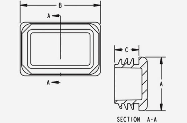 Rectangular Tubing Inserts Diagram