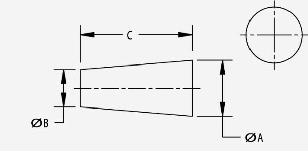 Silicone Tapered Plugs Diagram