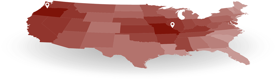 US Map with Thermoforming Locations
